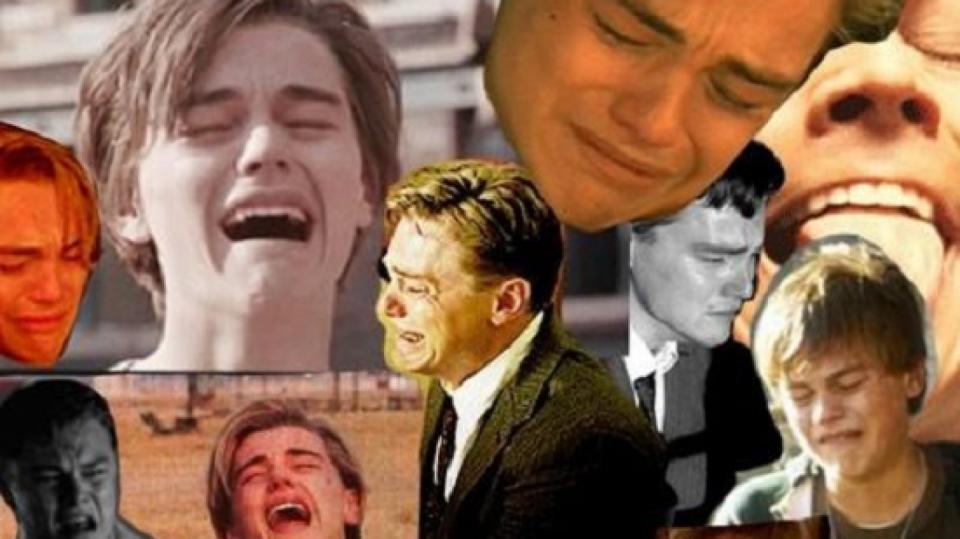 Leonardo DiCaprio v slzách